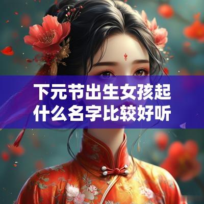 下元节出生女孩起什么名字比较好听