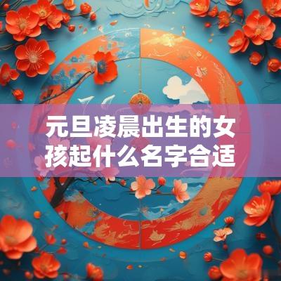 元旦凌晨出生的女孩起什么名字合适