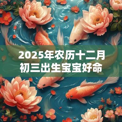 2025年农历十二月初三出生宝宝好命吗？是不是富贵命？