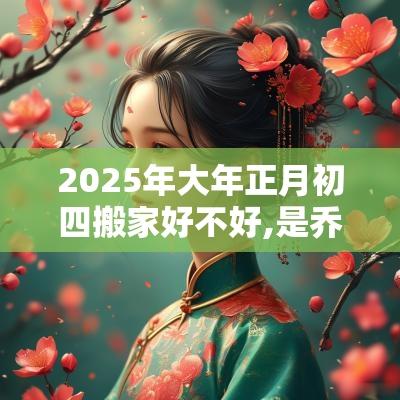 2025年大年正月初四搬家好不好,是乔迁新家好日子吗? 2025年大年正月初四搬家好不好,是乔迁新家好日子吗?