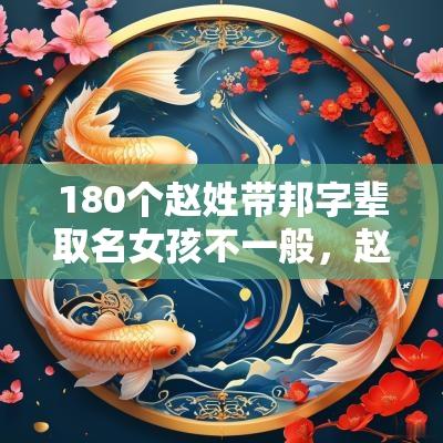 180个赵姓带邦字辈取名女孩不一般，赵姓女孩好听诗意名字