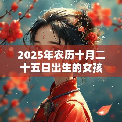 2025年农历十月二十五日出生的女孩好吗,是什么命? 2025年农历十月二十五日出生的女孩好吗,是什么命?