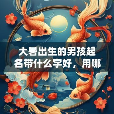 大暑出生的男孩起名带什么字好,用哪些字比较合适 大暑出生的男孩起名带什么字好,用哪些字比较合适