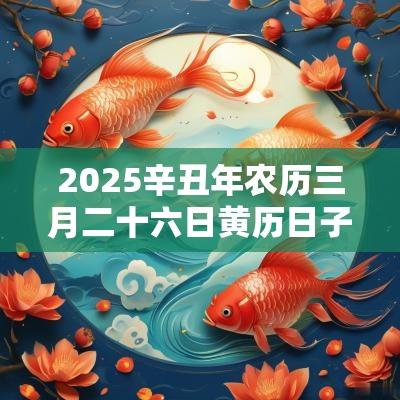2025辛丑年农历三月二十六日黄历日子好吗？