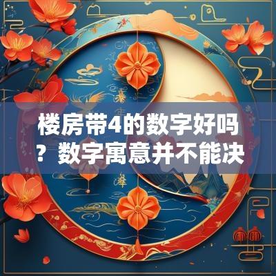 楼房带4的数字好吗？数字寓意并不能决定居住体验