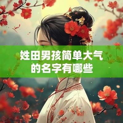 姓田男孩简单大气的名字有哪些