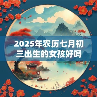 2025年农历七月初三出生的女孩好吗 是什么命