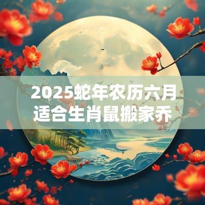 2025蛇年农历六月适合生肖鼠搬家乔迁的好日子 2025蛇年农历六月适合生肖鼠搬家乔迁的好日子