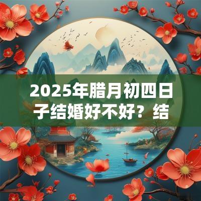 2025年腊月初四日子结婚好不好?结婚吉日有何讲究? 2025年腊月初四日子结婚好不好?结婚吉日有何讲究?