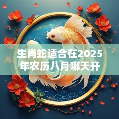 生肖蛇适合在2025年农历八月哪天开张开业？