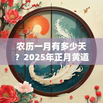 农历一月有多少天?2025年正月黄道吉日有哪些 农历一月有多少天?2025年正月黄道吉日有哪些