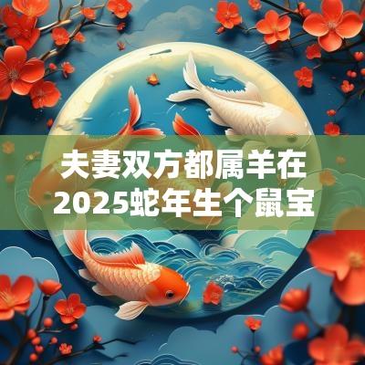 夫妻双方都属羊在2025蛇年生个鼠宝宝好不好? 夫妻双方都属羊在2025蛇年生个鼠宝宝好不好?
