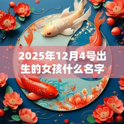 2025年12月4号出生的女孩什么名字好,五行属什么 2025年12月4号出生的女孩什么名字好,五行属什么