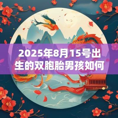 2025年8月15号出生的双胞胎男孩如何起名，五行属什么