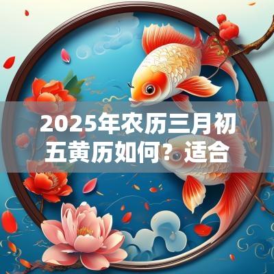 2025年农历三月初五黄历如何?适合结婚办喜事吗? 2025年农历三月初五黄历如何?适合结婚办喜事吗?