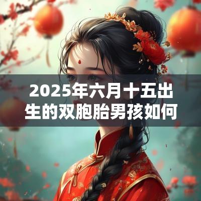 2025年六月十五出生的双胞胎男孩如何起名字好,五行属什么？