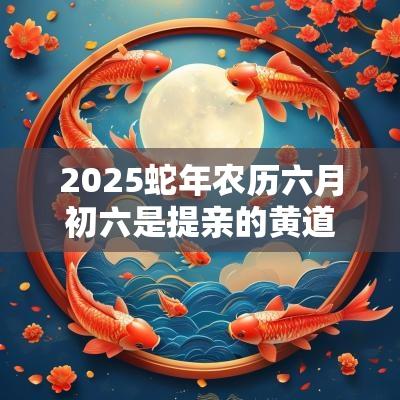 2025蛇年农历六月初六是提亲的黄道吉日吗？