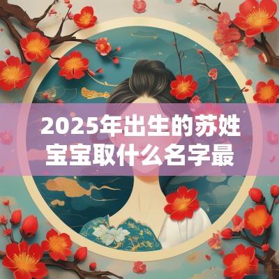 2025年出生的苏姓宝宝取什么名字最合适好听包含意义的男孩名字