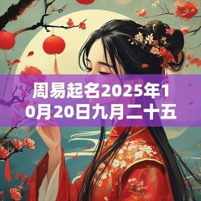 周易起名2025年10月20日九月二十五出生的男孩高分取名推荐