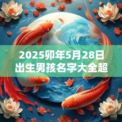 2025卯年5月28日出生男孩名字大全超凡脱俗的男宝宝取名