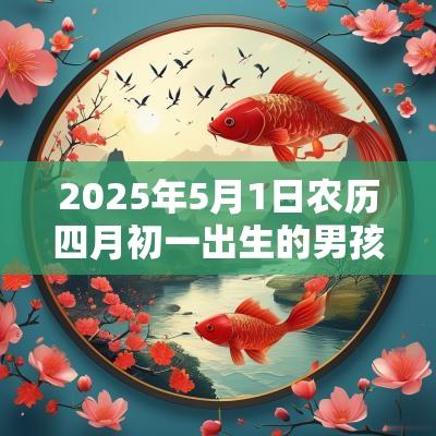 2025年5月1日农历四月初一出生的男孩起名新生儿五行缺金的名字