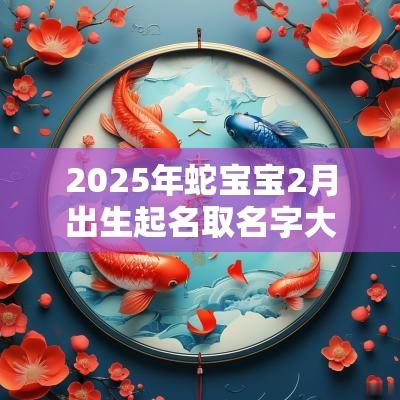 2025年蛇宝宝2月出生起名取名字大全免费2025属蛇的男孩子