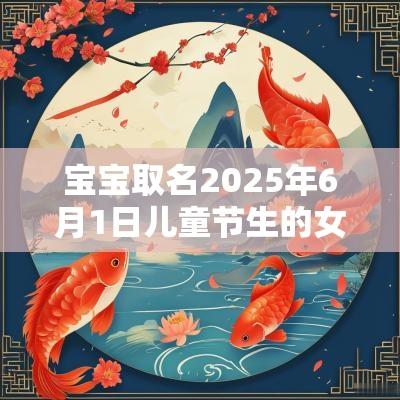宝宝取名2025年6月1日儿童节生的女生起名优雅好听的名字