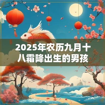 2025年农历九月十八霜降出生的男孩命运今日五行缺水火周易取名