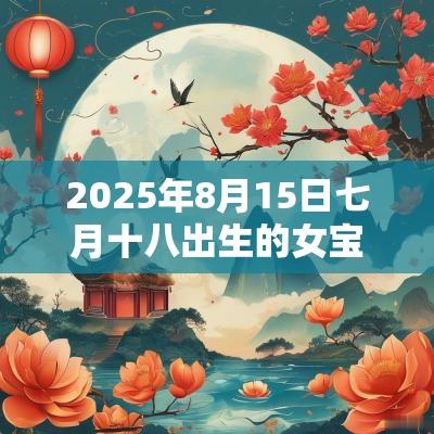 2025年8月15日七月十八出生的女宝宝生辰八字缺火怎么取名