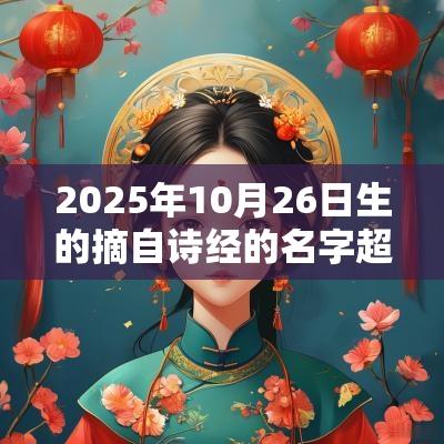 2025年10月26日生的摘自诗经的名字超级惊艳的古风名字大全
