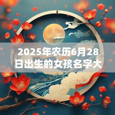 2025年农历6月28日出生的女孩名字大全古风的蛇年女孩名字