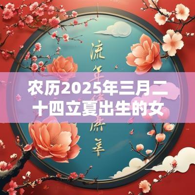 农历2025年三月二十四立夏出生的女宝宝八字好吗五行缺木免费取好名字