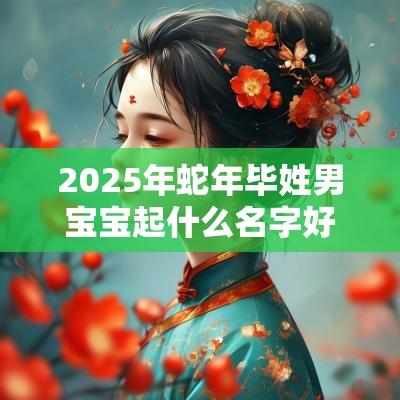 2025年蛇年毕姓男宝宝起什么名字好寓意平安喜乐的男孩名称集锦