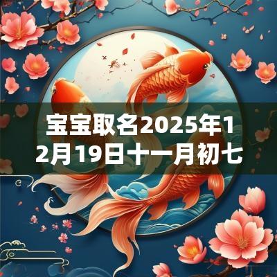 宝宝取名2025年12月19日十一月初七生的男生五行旺缺详解
