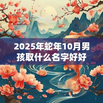 2025年蛇年10月男孩取什么名字好好听的10月男蛇宝宝起名推荐