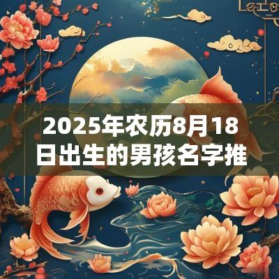 2025年农历8月18日出生的男孩名字推荐男孩大气有涵养的名字