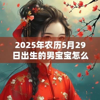2025年农历5月29日出生的男宝宝怎么取名好听的男孩名字古风