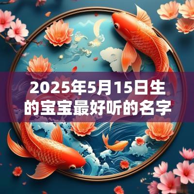 2025年5月15日生的宝宝最好听的名字取名方法及宜用字推荐