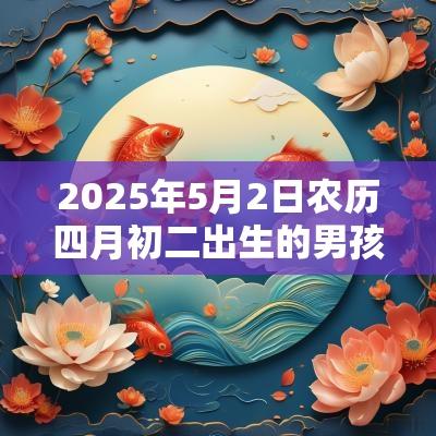2025年5月2日农历四月初二出生的男孩五行八字解读缺金的起名宜用字