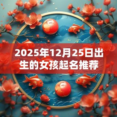 2025年12月25日出生的女孩起名推荐好听可爱蛇年女宝宝取名