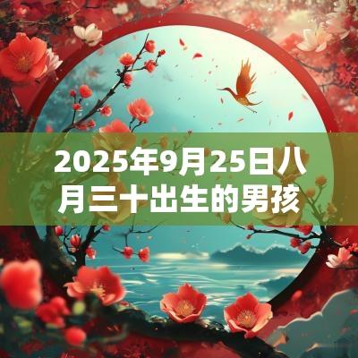 2025年9月25日八月三十出生的男孩五行八字解读有寓意的名字