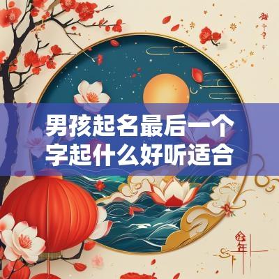 男孩起名最后一个字起什么好听适合2025年出生的男宝宝名字精选