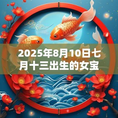 2025年8月10日七月十三出生的女宝宝八字怎么排五行缺火取名