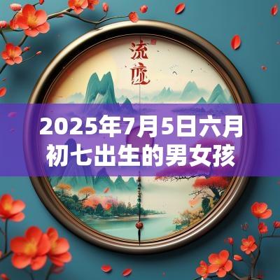 2025年7月5日六月初七出生的男女孩五行缺什么属金的名字推荐