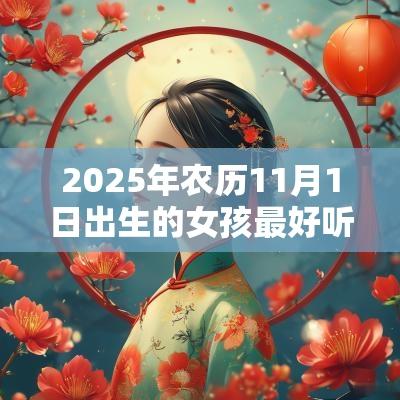 2025年农历11月1日出生的女孩最好听的名字五行缺土宝宝取名