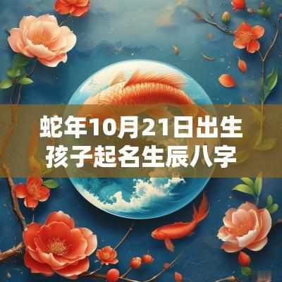 蛇年10月21日出生孩子起名生辰八字独一无二的宝宝名字大全2025