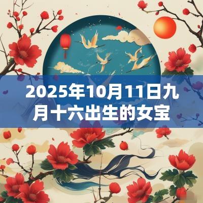 2025年10月11日九月十六出生的女宝宝五行旺缺五行不缺费八字起名