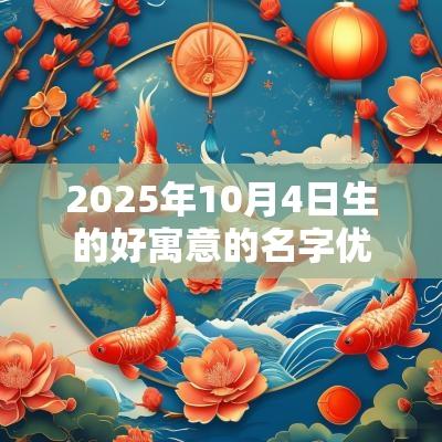 2025年10月4日生的好寓意的名字优雅有寓意的女宝宝名字集锦
