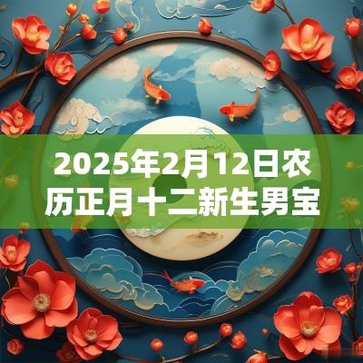 2025年2月12日农历正月十二新生男宝宝五行八字解读缺土的起名宜用字