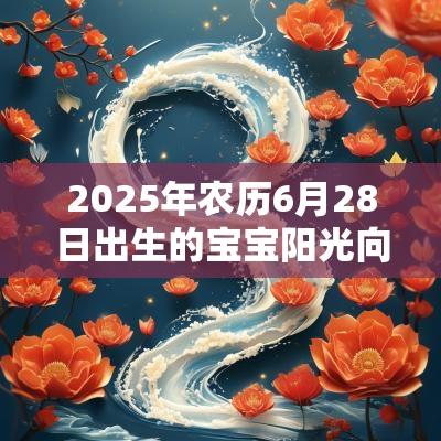 2025年农历6月28日出生的宝宝阳光向上的名字有朝气的男孩名字